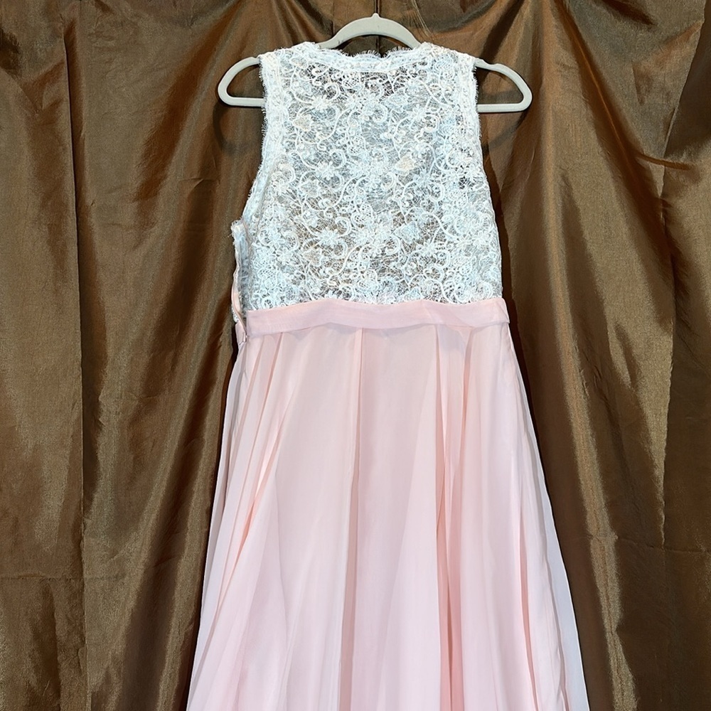 Hebeos Sleeveless Chiffon Dress Laced A-Line - Picture 5 of 7